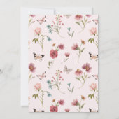 Invitation Baby in Bloom Fleur sauvage Baby shower fille (Dos)