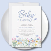 Invitation Baby in Bloom Fleur sauvage Baby shower garçon