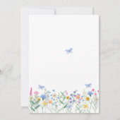 Invitation Baby in Bloom Fleur sauvage Baby shower garçon (Dos)