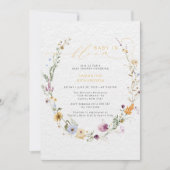 Invitation Baby in Bloom Fleur sauvage Baby shower rustique (Devant)