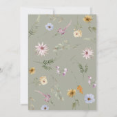 Invitation Baby in Bloom Fleur sauvage Baby shower rustique (Dos)