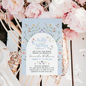 Invitation Baby in Bloom Fleur sauvage Blue Boy Baby shower