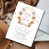 Invitation Baby In Bloom Fleur sauvage Boho Baby shower