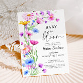 Invitation Baby in Bloom Fleur sauvage Rustic Boho Baby showe