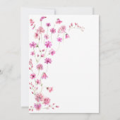 Invitation Baby in Bloom Fleur sauvage Script Baby Girl Douch (Dos)