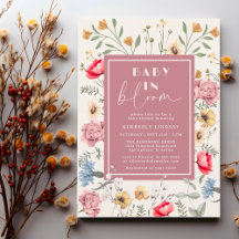 Baby in Bloom Fleur sauvage Vintage Baby shower fi