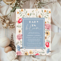 Baby in Bloom Fleur sauvage Vintage Baby shower ga