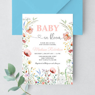 Invitation Baby in Bloom Fleurs de Printemps Baby Shower
