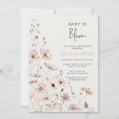 Invitation Baby in Bloom Fleurs sauvages Baby shower bébé fil (Devant)