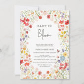 Invitation Baby in Bloom Fleurs sauvages Baby shower bébé fil (Devant)