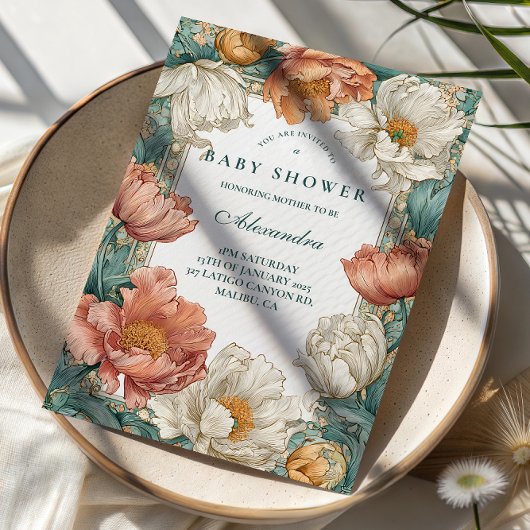 Invitation Baby in Bloom Floral Shower