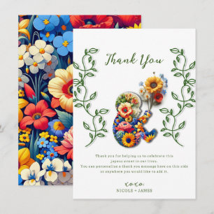 Invitation Baby in Bloom Floral Vine Baby Shower Remerciement