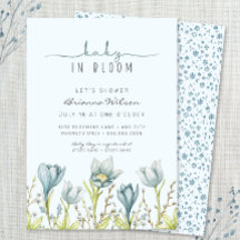 Baby in Bloom garçon baby shower