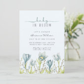Invitation Baby in Bloom garçon baby shower (Debout devant)