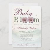 Invitation Baby in Bloom Gerber Daisies Baby shower (Devant)
