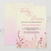 Invitation Baby in Bloom Girl Baby shower (Devant / Derrière)