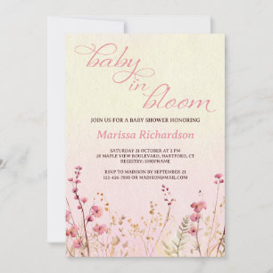 Invitation Baby in Bloom Girl Baby shower