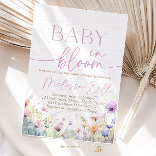 Invitation Baby in Bloom Invitation, Baby shower Fleur sauvag
