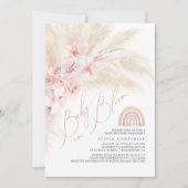 Invitation Baby in Bloom Pampas Baby shower arc-en-ciel en he (Devant)