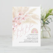 Invitation Baby in Bloom Pampas Baby shower arc-en-ciel en he (Debout devant)