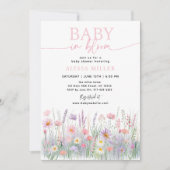 Invitation Baby in Bloom Pastel Baby shower Fleur sauvage (Devant)