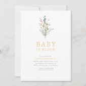 Invitation Baby in Bloom Spring Fleur sauvage Baby shower flo (Devant)