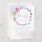 Invitation Baby in Bloom Spring Fleur sauvage Baby shower flo (Devant)