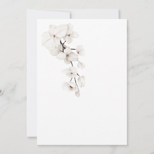 Invitation Baby in Bloom Terracotta White Orchids Baby shower (Dos)