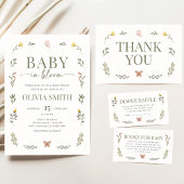 Invitation Baby in Bloom Wildflower Baby Shower