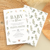 Invitation Baby in Bloom Wildflower Baby Shower
