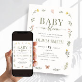 Invitation Baby in Bloom Wildflower Baby Shower