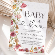 Baby in Bloom Wildflower garden Baby shower