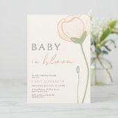Invitation Baby in Bloom Wildflower Spring Baby Shower (Debout devant)