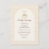 Invitation Baby is Brewing Coffee All in One Baby Shower (Devant)