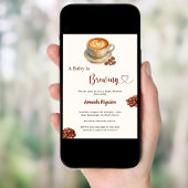 Invitation Baby is Brewing coffee Baby Shower