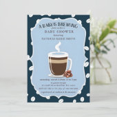 Invitation Baby is Brewing Coffee Gender Neutral Baby Shower (Debout devant)