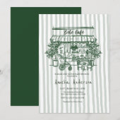 Invitation  baby is brewing Home cafe themed BABY Shower (Devant / Derrière)