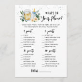 Invitation Baby Is Brewing What's On Your Phone Game Card (Devant)