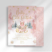 Invitation Baby It’s Cold Outside Christmas Bear Baby shower