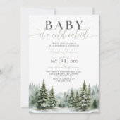 Invitation Baby It’s Cold Outside Winter Baby shower Invitati (Devant)