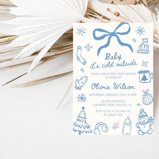 Invitation Baby It’s Cold Outside Winter Baby Shower Party