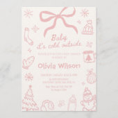 Invitation Baby It’s Cold Outside Winter Baby Shower Party (Devant)