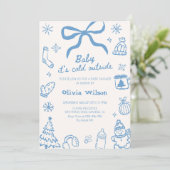 Invitation Baby It’s Cold Outside Winter Baby Shower Party (Debout devant)