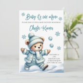 Invitation "Baby It's Cold Outside" Baby shower d'hiver Invit (Debout devant)