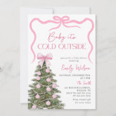 Invitation Baby it's Cold Outside Christmas Baby Shower (Devant)