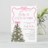 Invitation Baby it's Cold Outside Christmas Baby Shower (Debout devant)