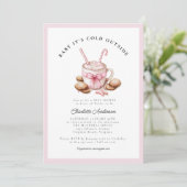 Invitation Baby It's Cold Outside Coquette Baby Shower  (Debout devant)