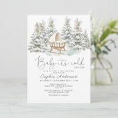 Invitation Baby It's Cold Outside Gender Neutral Baby shower (Debout devant)