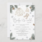 Invitation Baby It's Cold Outside Modern Baby shower (Devant)