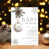 Invitation Baby it's cold outside rustic boho baby shower